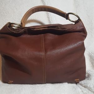 Lucky Brand Whipstitch Leather Hobo "BigBangTheory